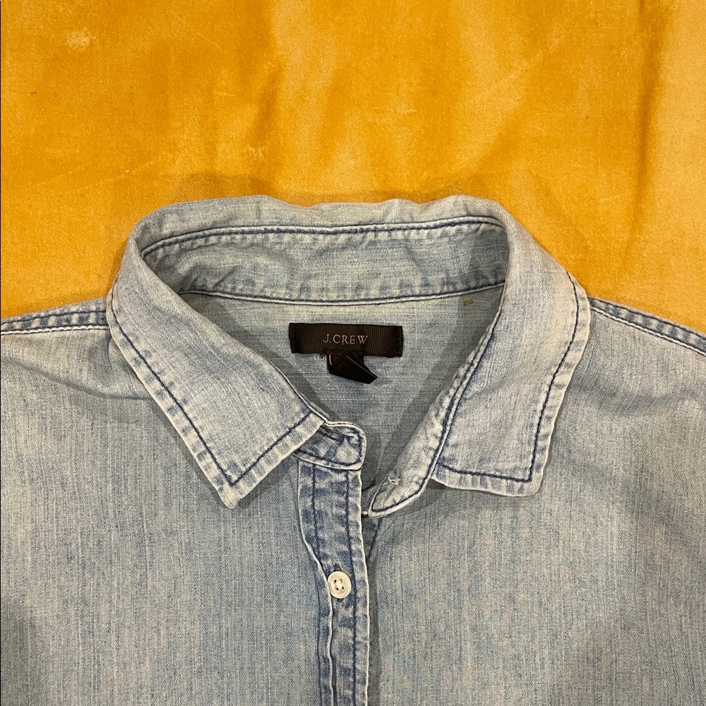 J. Crew Light Blue Denim Button Down Shirt - Picture 4 of 10